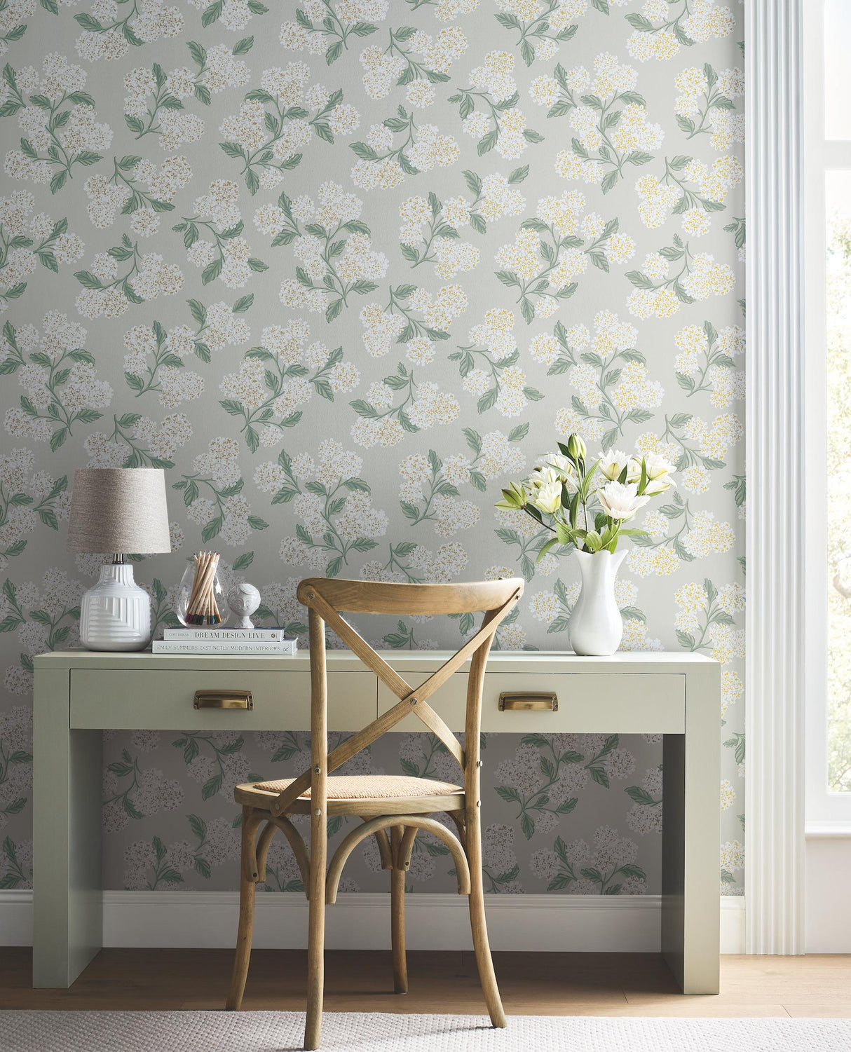 Rifle Paper Co. Hydrangea Beige Wallpaper