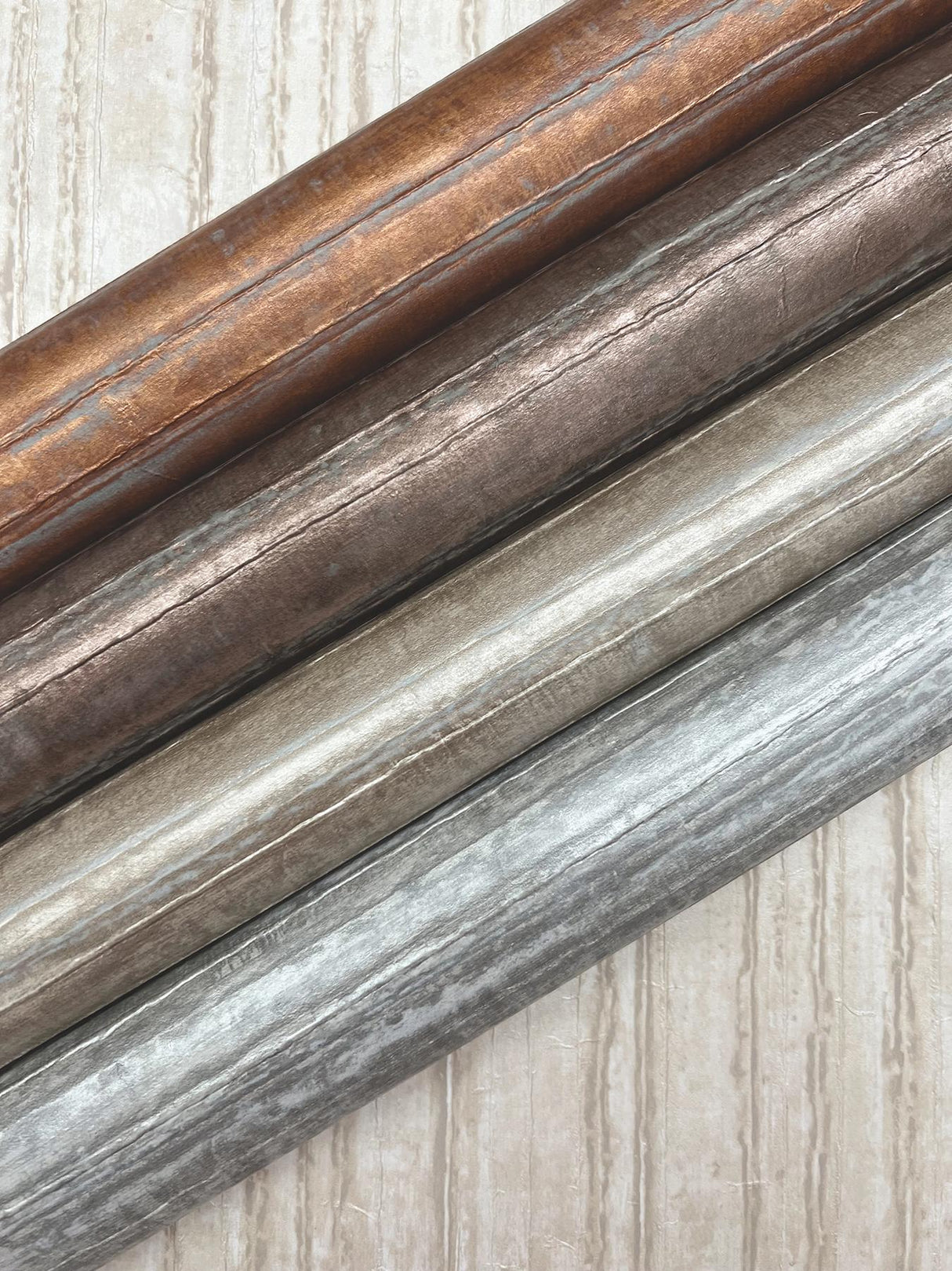 Ronald Redding Designs Vintage Tin Burnished Bronze Wallpaper