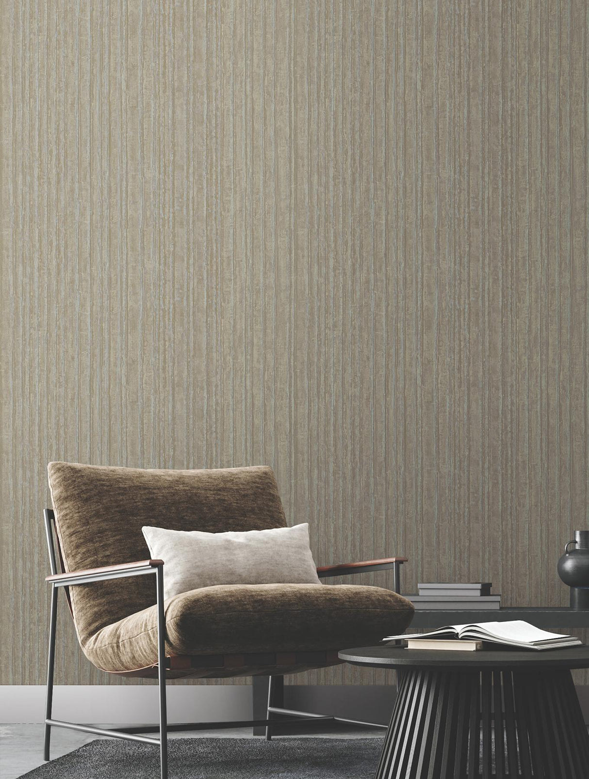 Ronald Redding Designs Vintage Tin Satin Brass Wallpaper