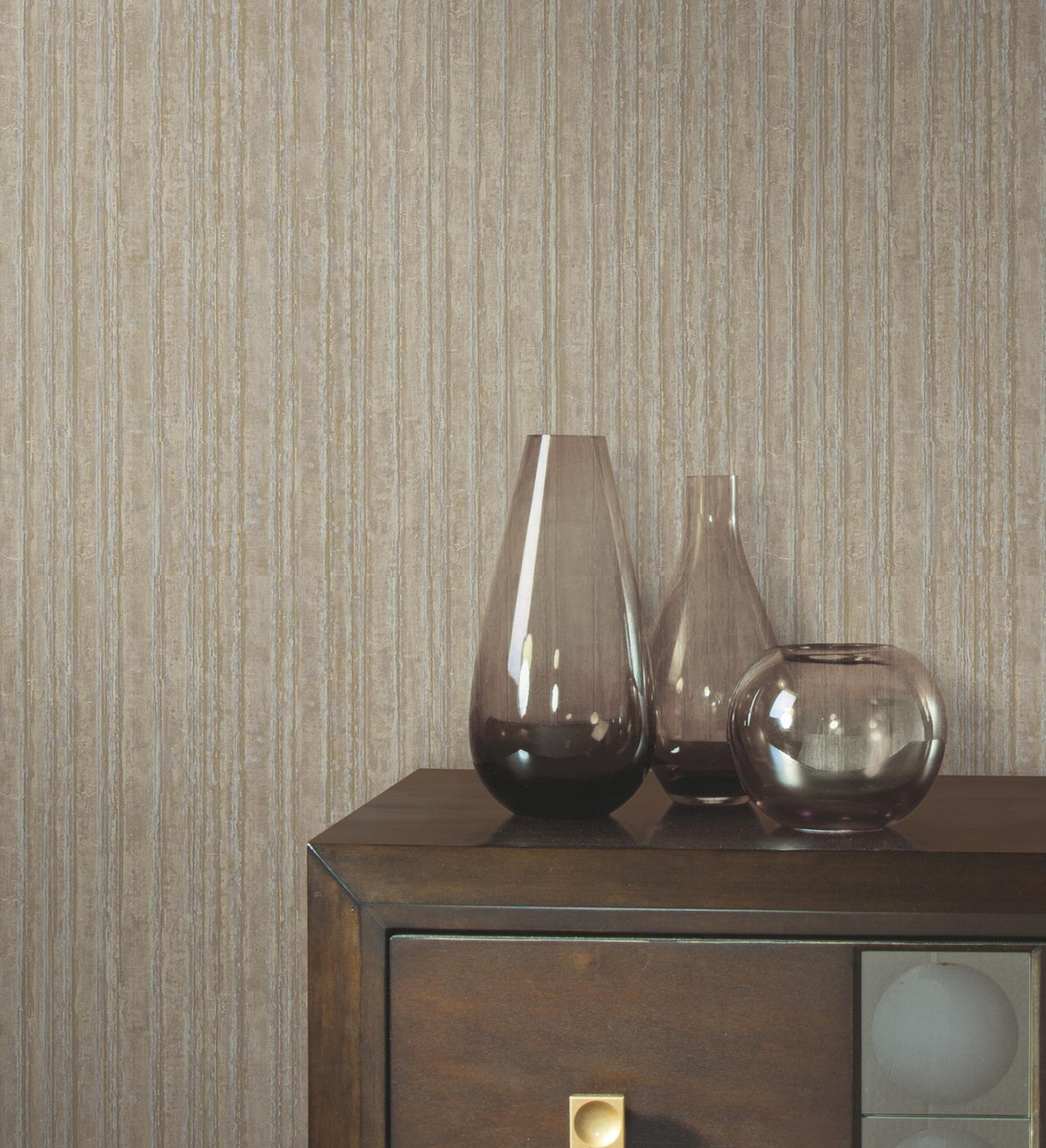 Ronald Redding Designs Vintage Tin Satin Brass Wallpaper