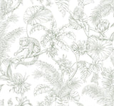 York Wallcoverings Tropical Sketch Toile Forest Wallpaper