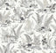 York Wallcoverings Mushroom Garden Toile Black & Grey Wallpaper
