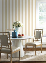 York Wallcoverings 3-in Stripe Tan Metallic Wallpaper