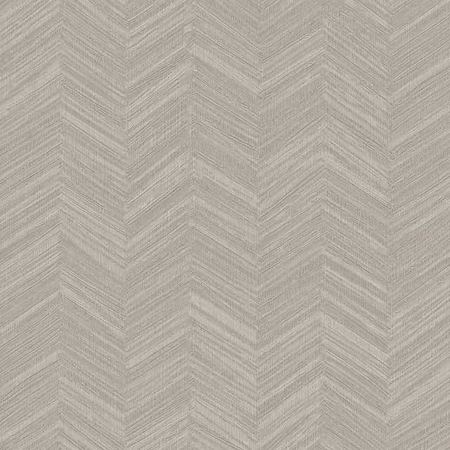 York Wallcoverings Raised Chevron Taupe Wallpaper