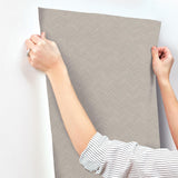 York Wallcoverings Raised Chevron Taupe Wallpaper