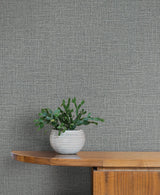 York Wallcoverings Loom Silver Wallpaper