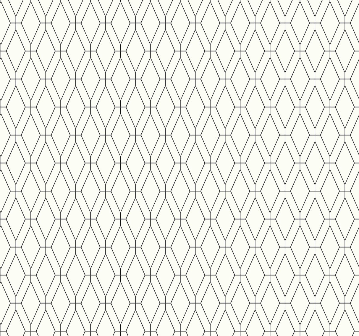 York Wallcoverings Black Diamond Lattice Wallpaper