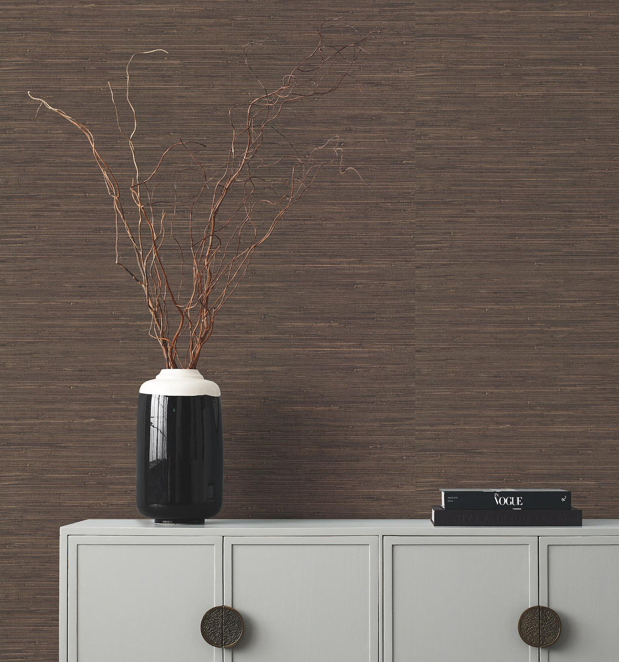 Ronald Redding Designs Knotted Grass Brown Wallpaper
