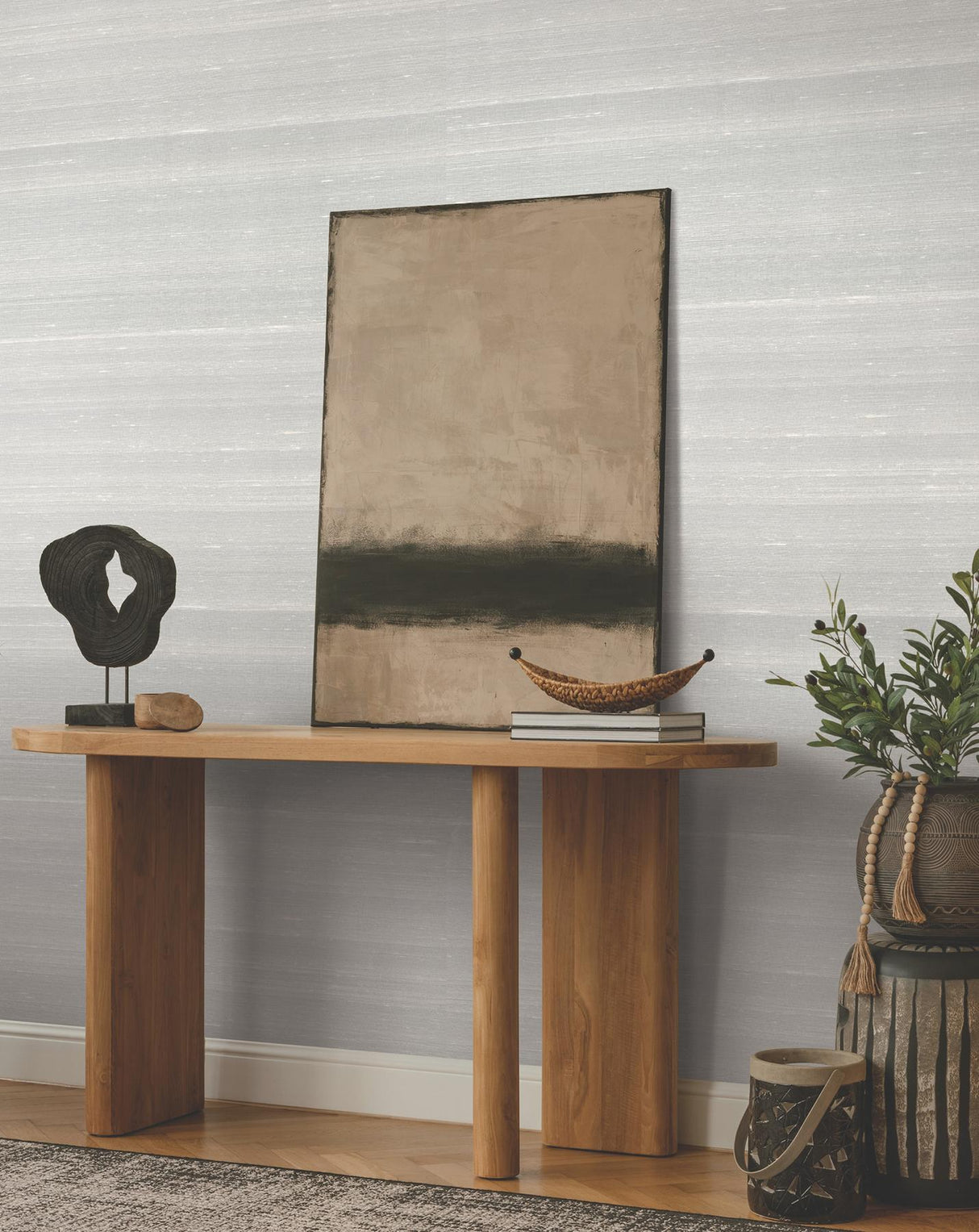 Ronald Redding Designs Saori Pearl Silk Specialty Wallpaper