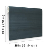 Ronald Redding Designs Saori Navy silk Specialty Wallpaper