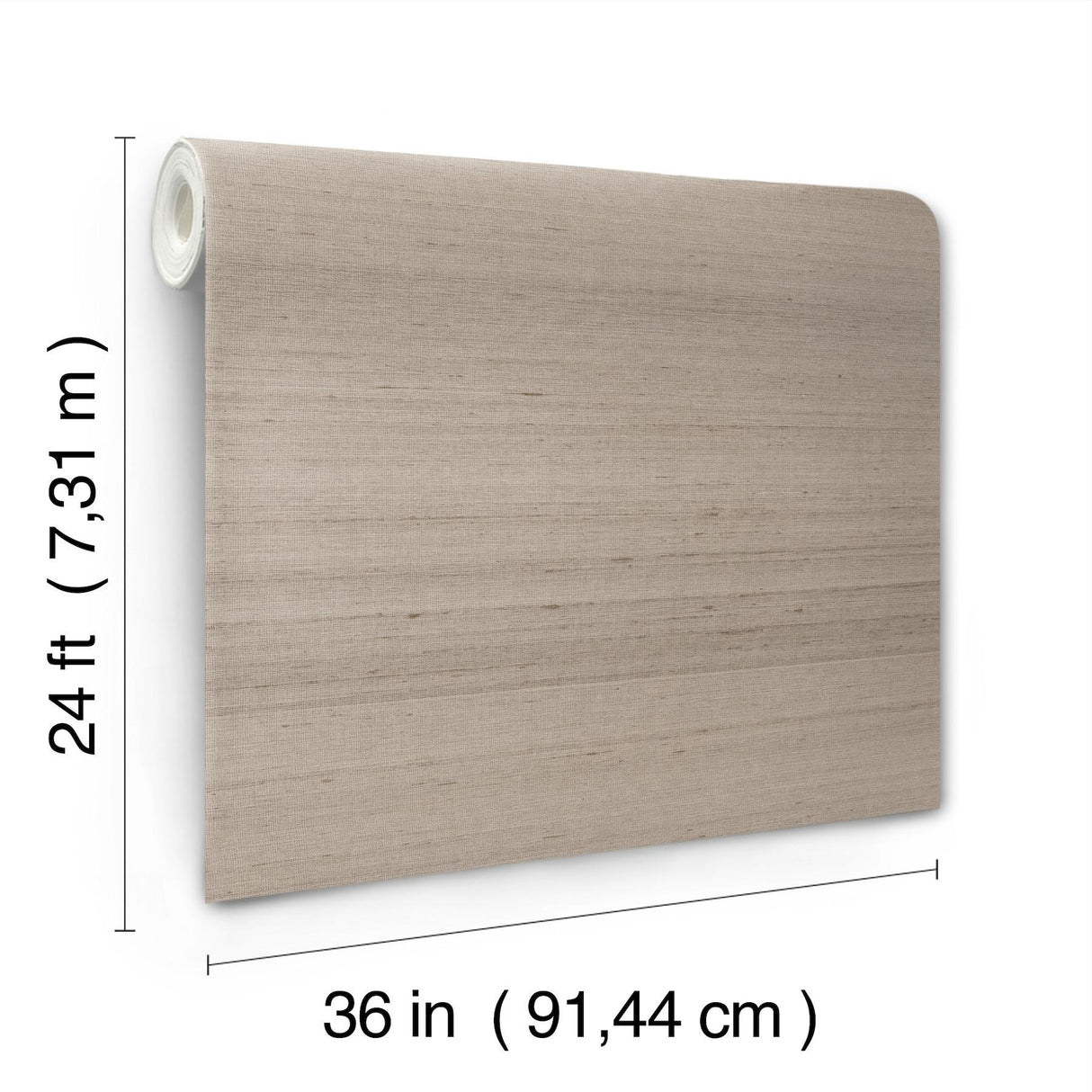 Ronald Redding Designs Saori Taupe Silk Specialty Wallpaper