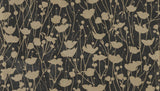 Ronald Redding Designs Shimmering Poppies Black & Gold Wallpaper