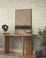 Ronald Redding Designs Shimmering Poppies Cream & Silver Wallpaper