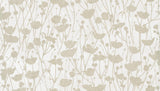 Ronald Redding Designs Shimmering Poppies White & Gold Wallpaper