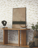 Ronald Redding Designs Shimmering Poppies White & Gold Wallpaper
