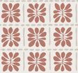 York Wallcoverings Mimosa Fleur Terracotta Wallpaper
