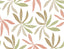 York Wallcoverings Little Garden Leaf & Coral Wallpaper