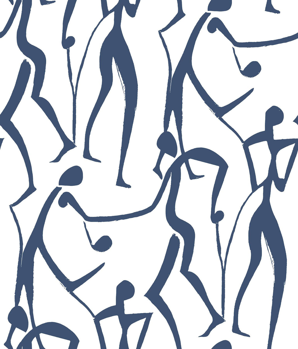 York Wallcoverings Joyful Dancers Ultramarine Wallpaper