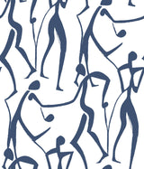 York Wallcoverings Joyful Dancers Ultramarine Wallpaper