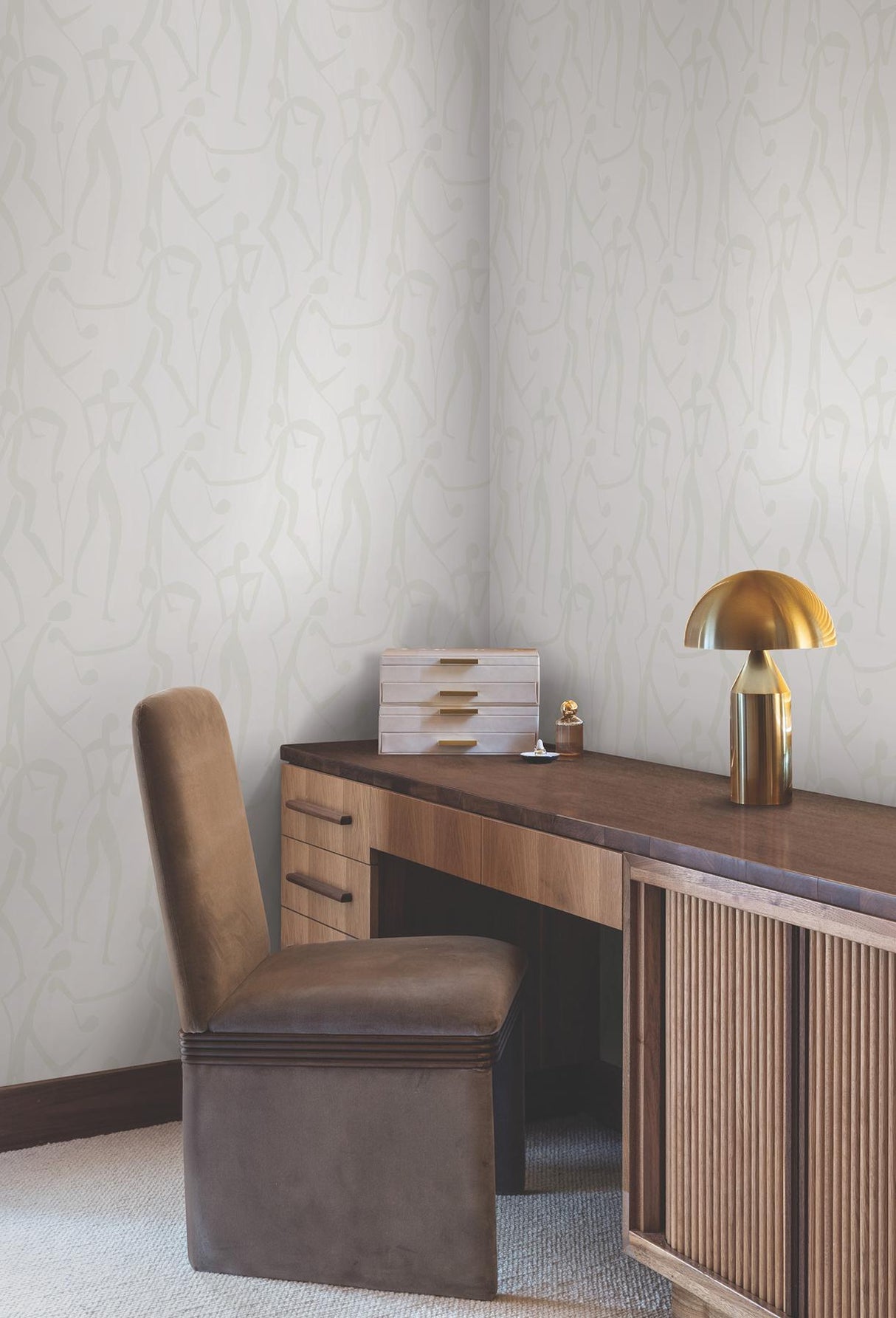 York Wallcoverings Joyful Dancers Pearl Wallpaper