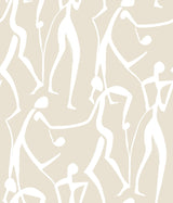 York Wallcoverings Joyful Dancers Nude Wallpaper