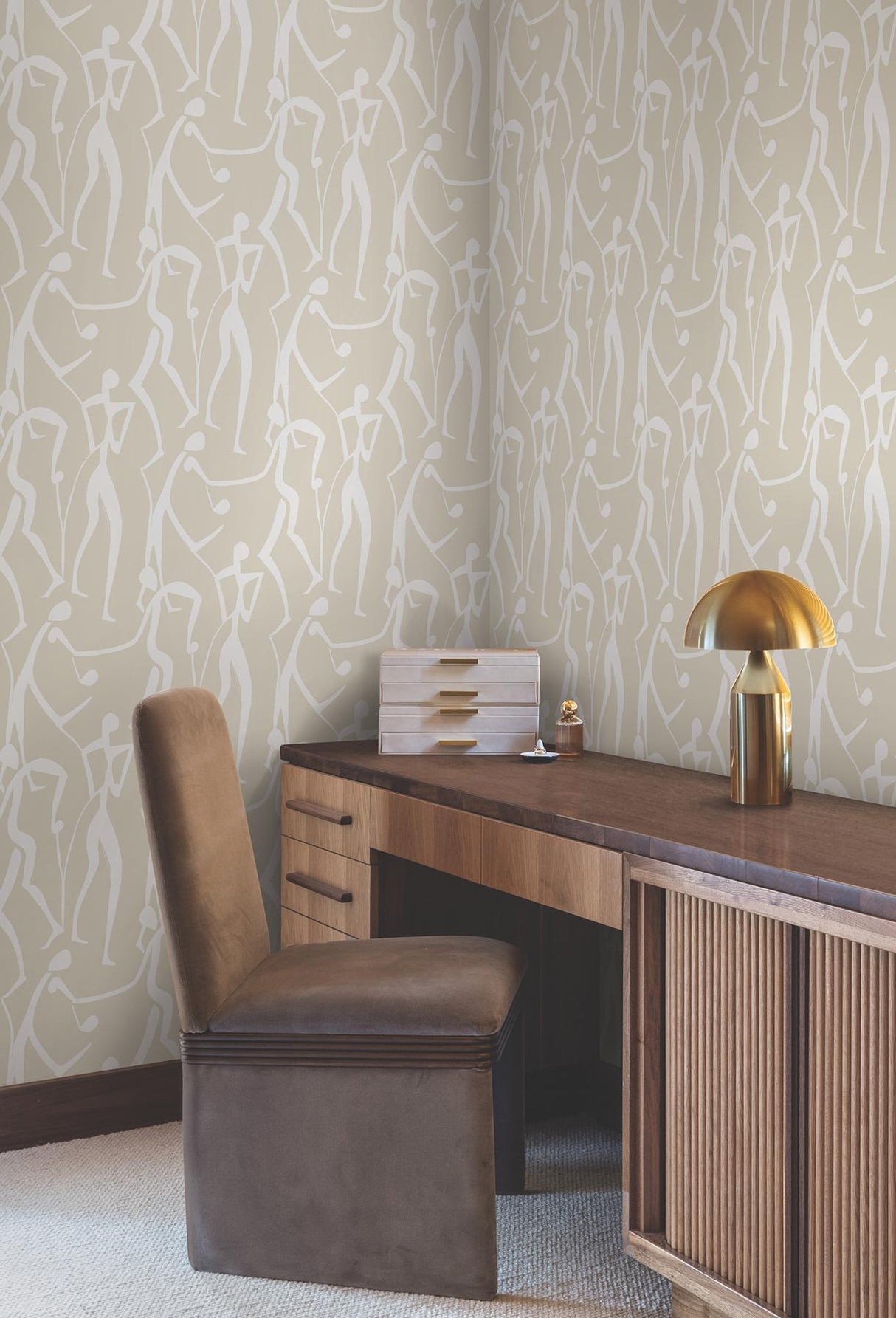 York Wallcoverings Joyful Dancers Nude Wallpaper