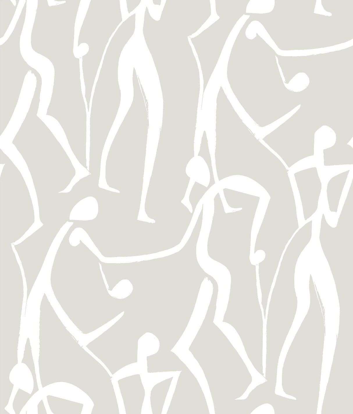 York Wallcoverings Joyful Dancers Lichen Grey Wallpaper