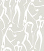 York Wallcoverings Joyful Dancers Lichen Grey Wallpaper