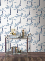 York Wallcoverings Painted Oasis Ultramarine Wallpaper