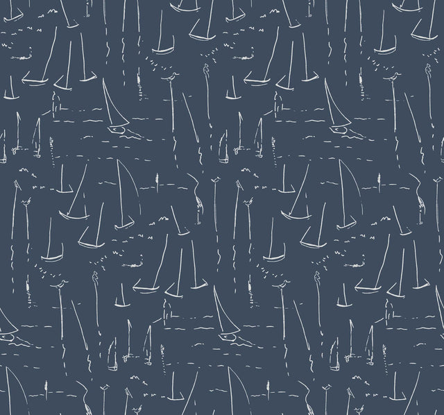 York Wallcoverings Vermillion Coast Ultramarine Wallpaper