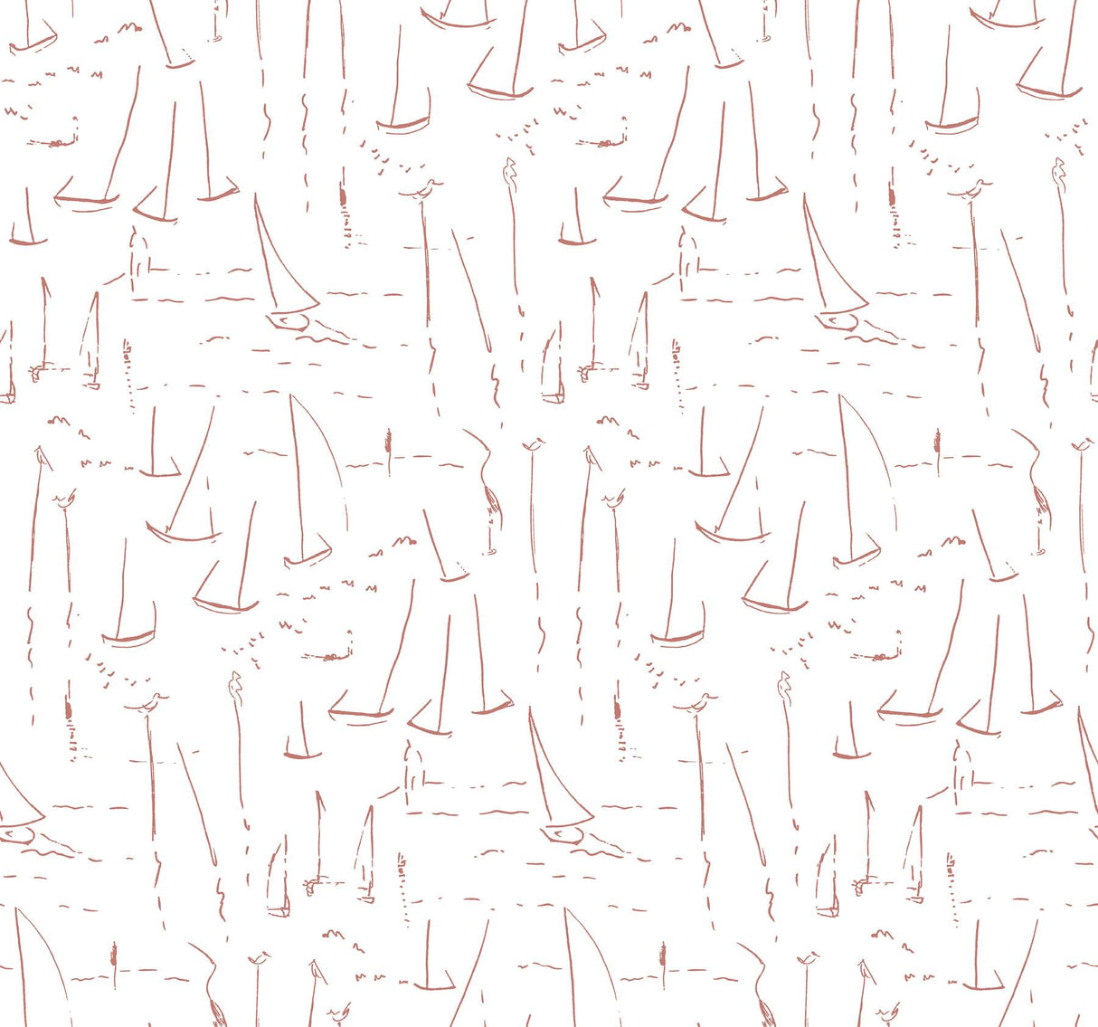 York Wallcoverings Vermillion Coast Vermillion Wallpaper