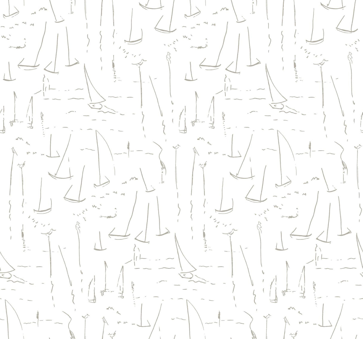 York Wallcoverings Vermillion Coast Silver Wallpaper