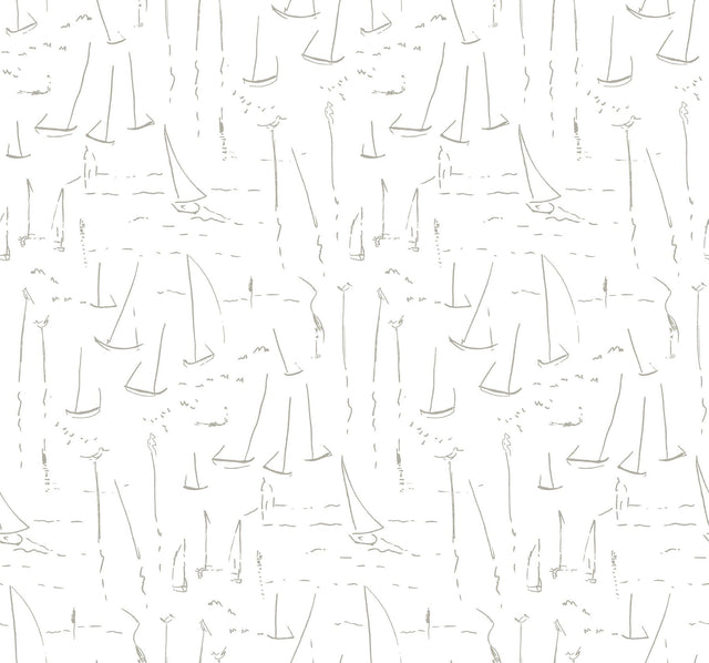 York Wallcoverings Vermillion Coast Silver Wallpaper