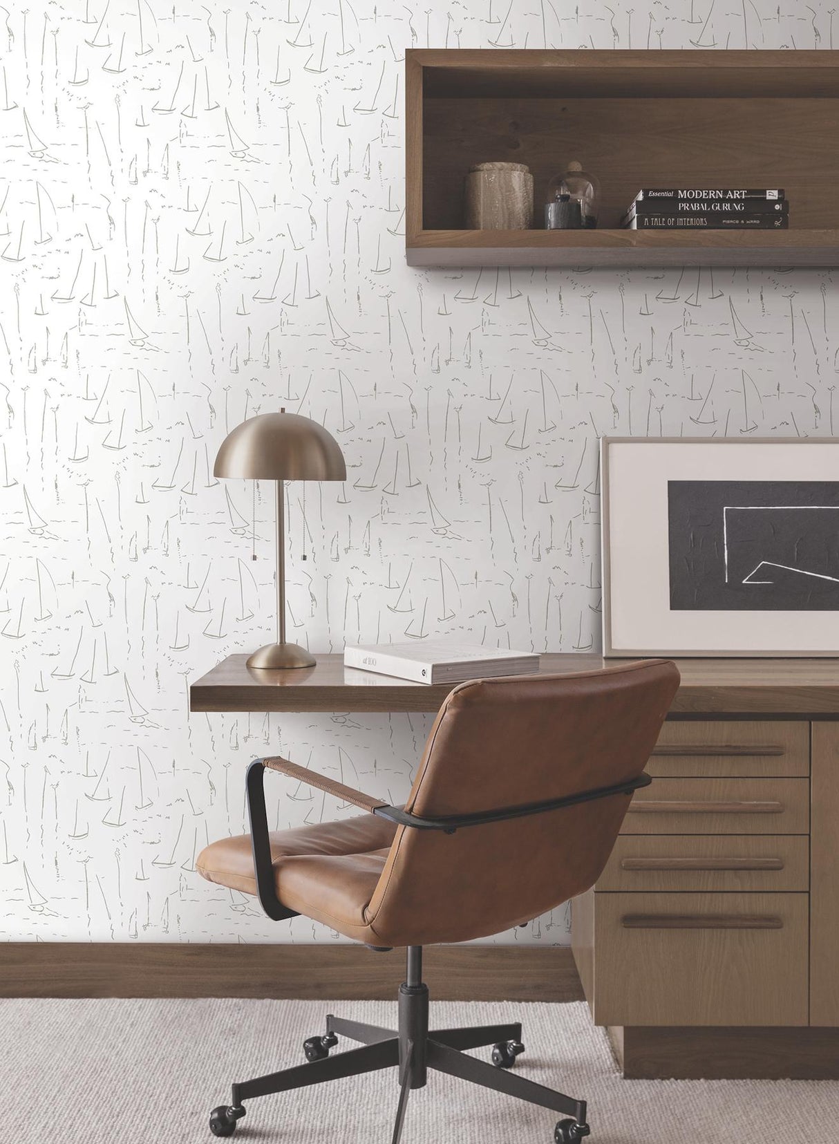 York Wallcoverings Vermillion Coast Silver Wallpaper