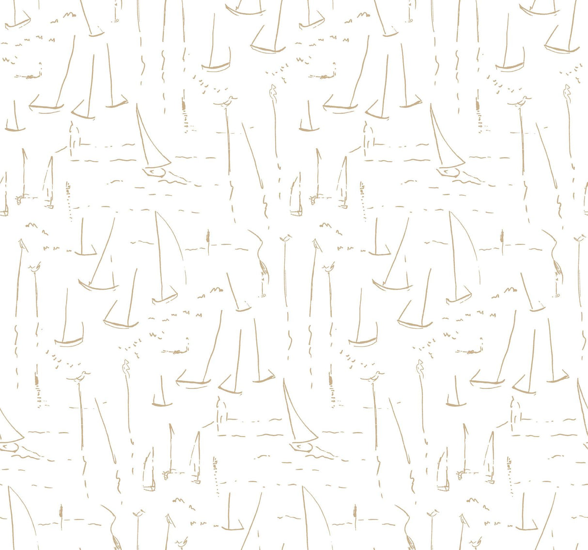 York Wallcoverings Vermillion Coast Gold Wallpaper