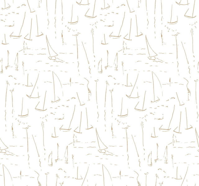 York Wallcoverings Vermillion Coast Gold Wallpaper