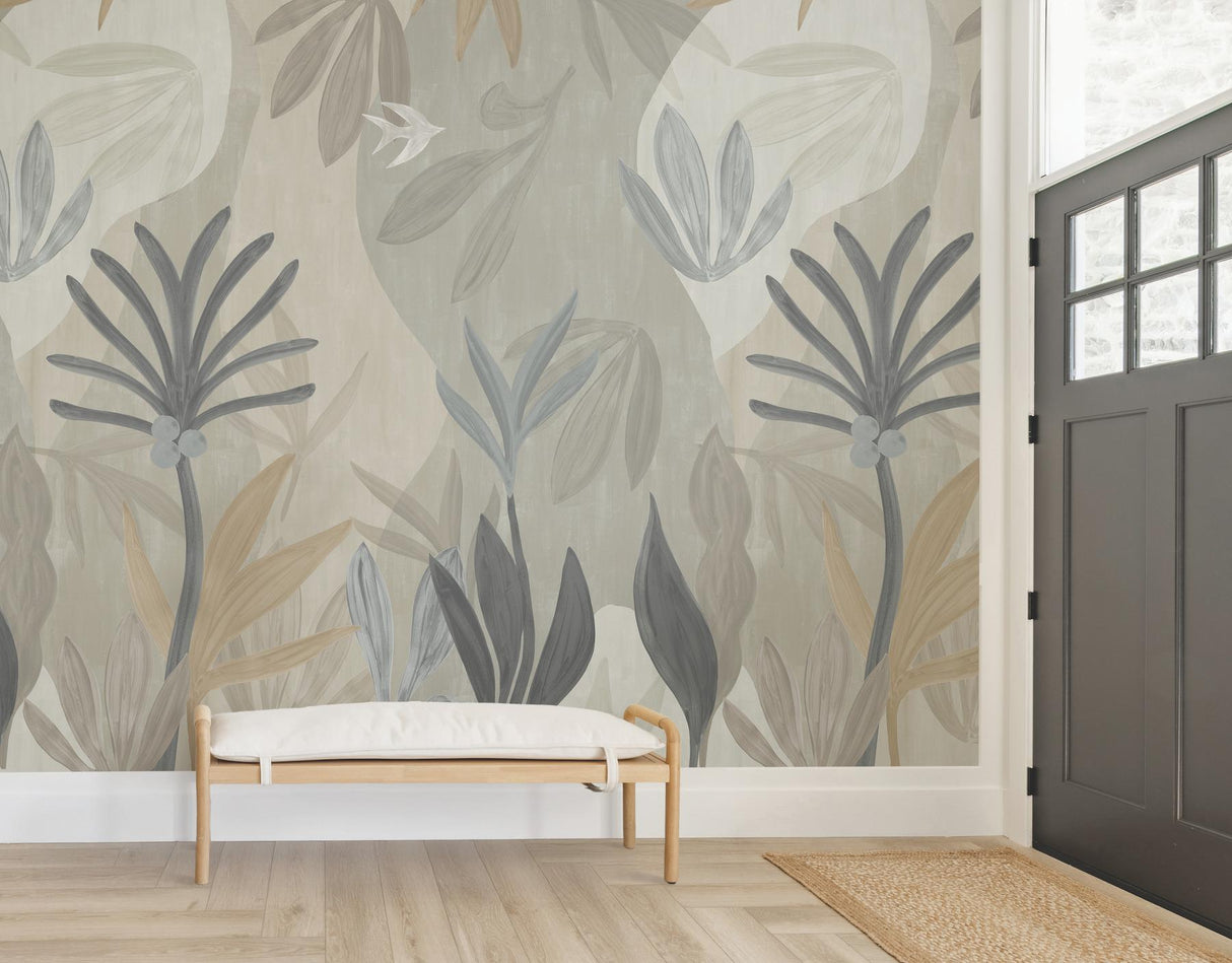 York Wallcoverings Chambord Gardens Graphite & Carbon Wallpaper