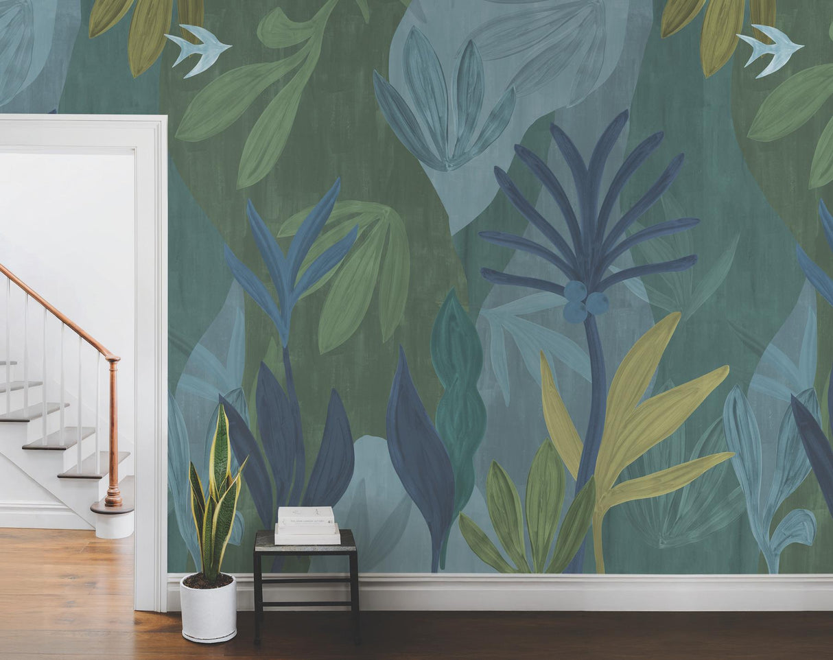 York Wallcoverings Chambord Gardens Ultramarine Wallpaper