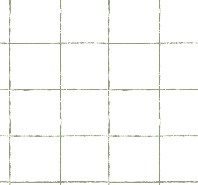 York Wallcoverings La Vitre Plaid Leaf Wallpaper