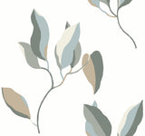 York Wallcoverings Brushwork Branches Mineral & Olive Wallpaper