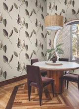 York Wallcoverings Brushwork Branches Violet Wallpaper