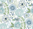 York Wallcoverings Artistic Bouquet Alpine & Leaf Wallpaper