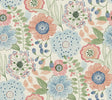 York Wallcoverings Artistic Bouquet Multicolor Wallpaper