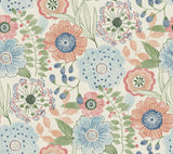 York Wallcoverings Artistic Bouquet Multicolor Wallpaper