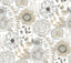 York Wallcoverings Artistic Bouquet Neutral Wallpaper