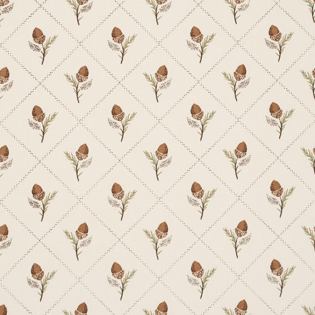 Schumacher Holden Hand Print Cream Fabric