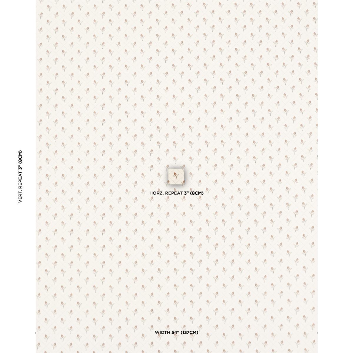 Schumacher Holden Hand Print Cream Fabric