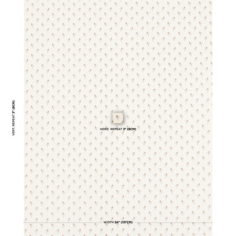 Schumacher Holden Hand Print Cream Fabric