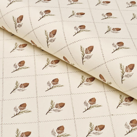 Schumacher Holden Hand Print Cream Fabric