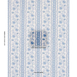 Schumacher Parvati Floral Stripe Delft Fabric